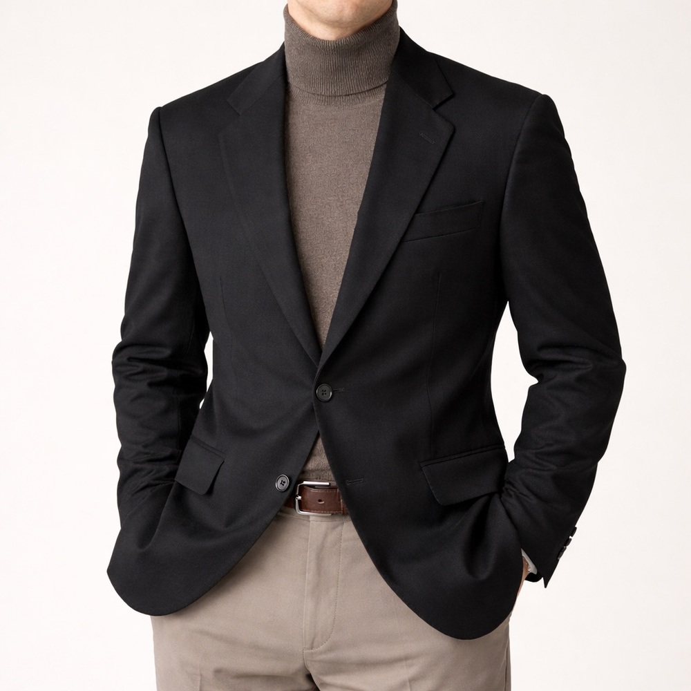 Loro Piana 100% Cashmere Blazer SAKS 5th Ave Black Size 46 **READ description** - Picture 2 of 16